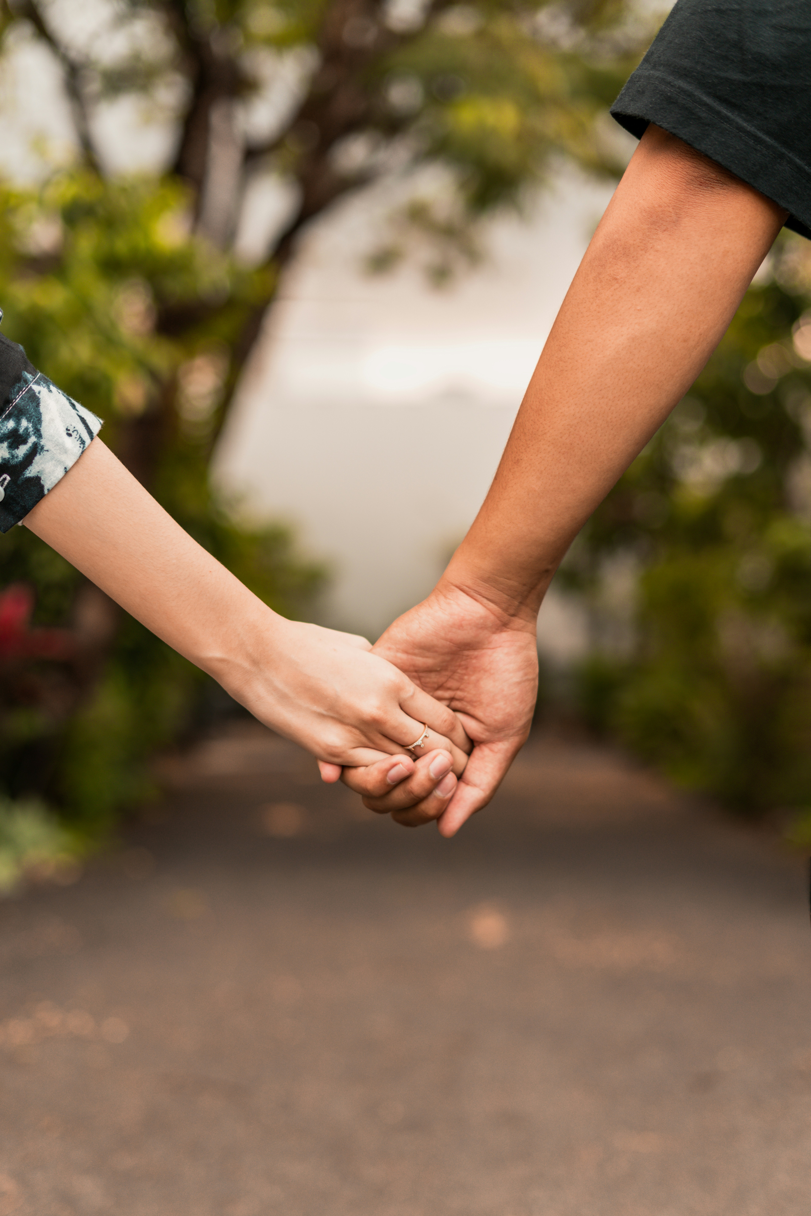 holding hands